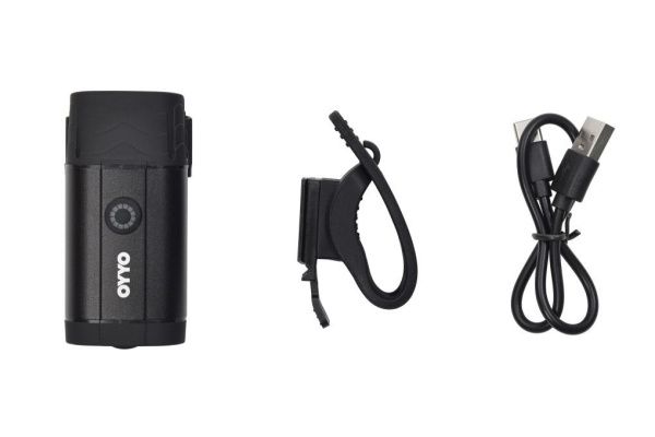 Фонарь передний OYYO, LF02, 400 lm, 1100mAh, type-C, черный (черный)